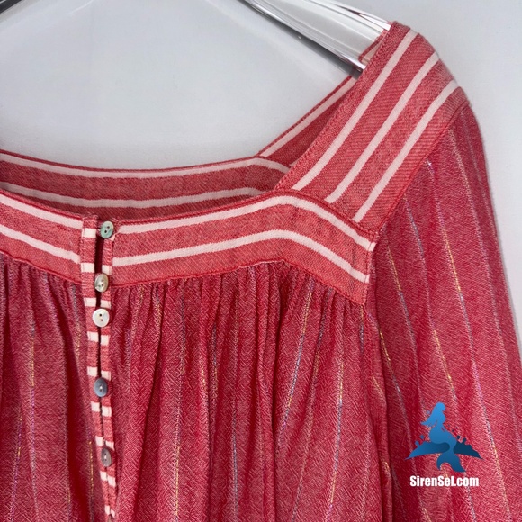 1134 NWOT Free People See Saw Top - Size XS (oversize) - Red - Picture 4 of 16